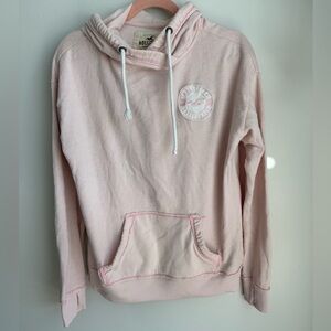 Hollister Light Pink Women's Hoodie With Thumb Holes Size L